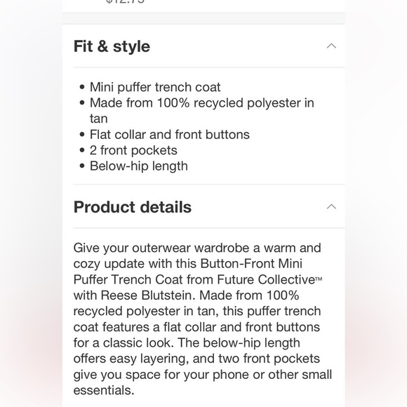 Women's Notched Lapel Double Breasted
Puffer Coat - Future Collective new - Picture 5 of 6